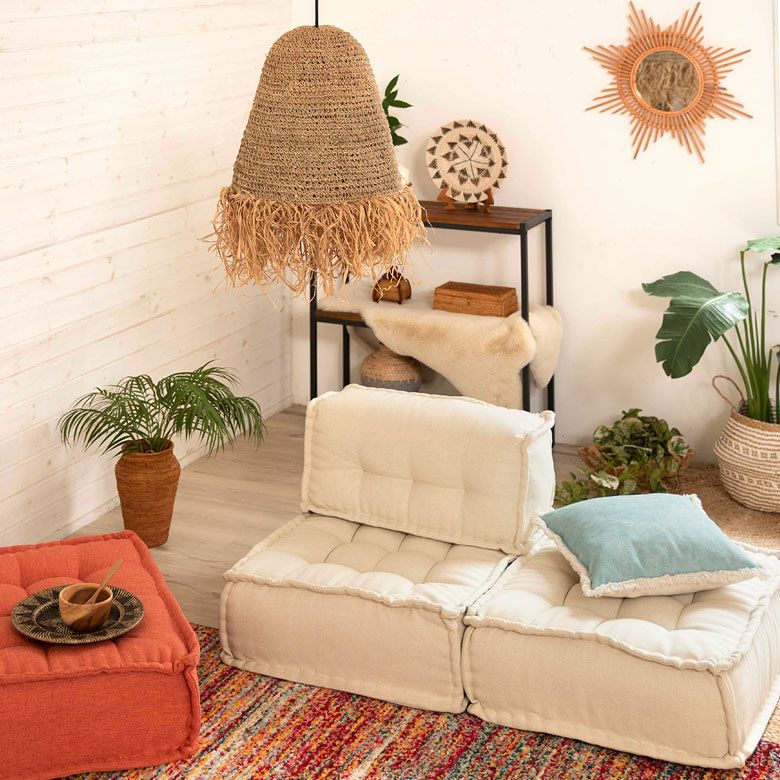 ラフィアのペンダントライト