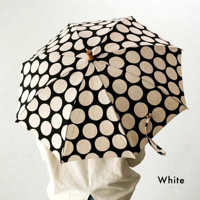 水玉模様 晴雨兼用長傘 Amazon | 傘 レディース 60cm ×8本骨 長傘 雨傘 晴雨兼用 ＋RING