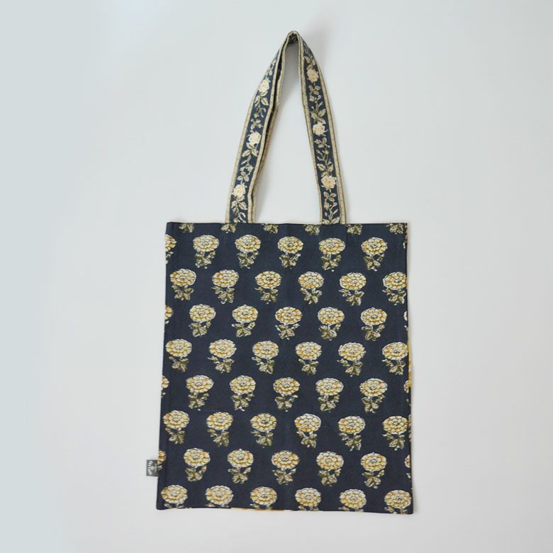 ブロックプリントのトートバック