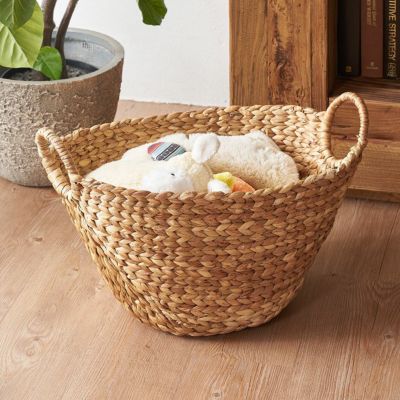 ウォーターヒヤシンスで編まれたふんわりバスケット