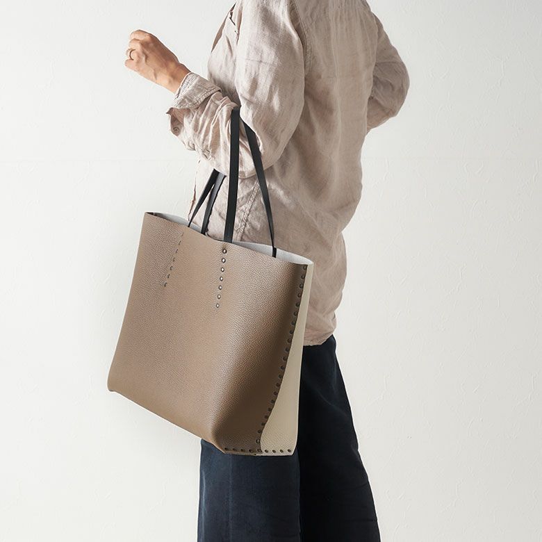 限定販売 Maison Def RivetBag】トートLサイズ etope×craie×matblack
