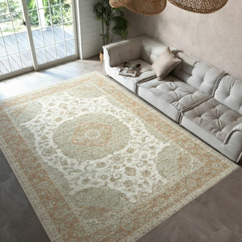 ベルギー製 ヴィンテージ風モケット織ラグ 195×250cm | インテリア雑貨